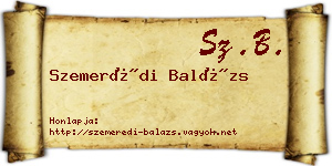 Szemerédi Balázs névjegykártya